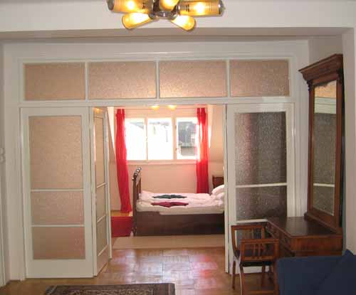 
Living room of Benediktska apartment, an apartment in Prague.  Benediktska, an apartment offered by Prague Accommodations, is close to Prague’s Old Town Square.
