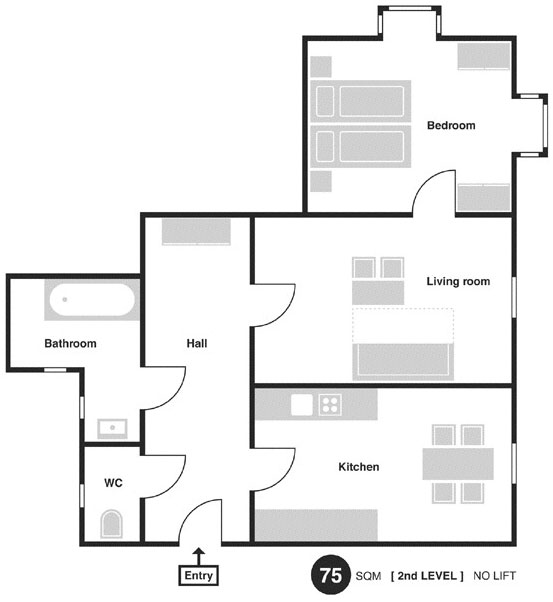 Floorplan of Apartment Obecní dvůr