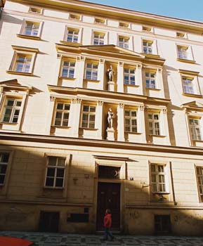 
Master bedroom of the Olivova apartment, an apartment in Prague. Olivova, an apartment offered by Prague Accommodations, is near to Prague’s Wenceslas Square.