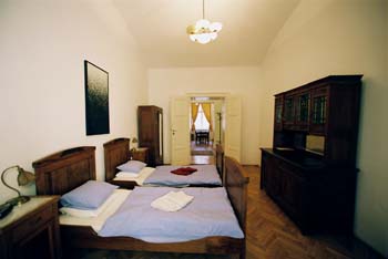 
Second bedroom of the Olivova apartment, an apartment in Prague. Olivova, an apartment offered by Prague Accommodations, is near to Prague’s Wenceslas Square.