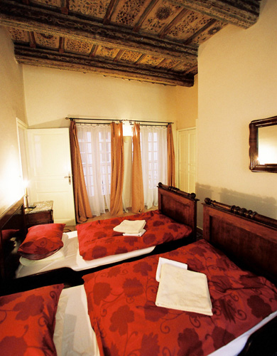 Bedroom of Vlasska 1, an apartment in Prague. Vlasska 1, an apartment offered by Prague Accommodations, is close to Prague Castle and the Lesser Town Square.