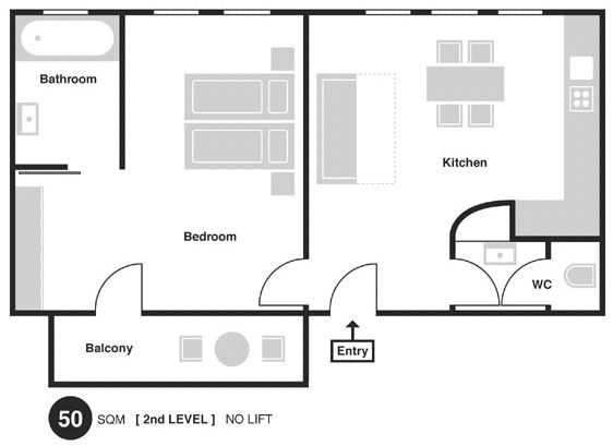 Floorplan of Apartment Vlasska 5