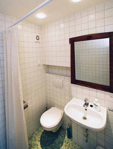 
Bathroom of Kampa Apartment, an apartment in Prague. Kampa, an apartment offered by Apartments in Prague, is close to Prague’s Charles Bridge and Malostranske Namesti.