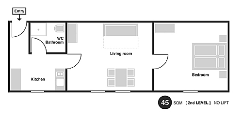 Floorplan of Apartment Kampa