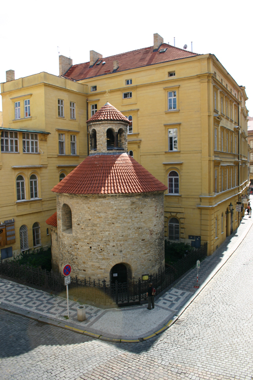 Rotunda Church across from the Karoliny Svetle apartment, an appartment  or an apparatment in Prague. Apartment Karoliny Svetle is accommodations in prague offered by Prague Accommodation and Apartments in Prague, is close to Prague’s Charles Bridge and Old Town Square and Stare Mesto Namesti being in Prag or Prague’s Old Town. Rental apartments are a good way to spend your holiday.