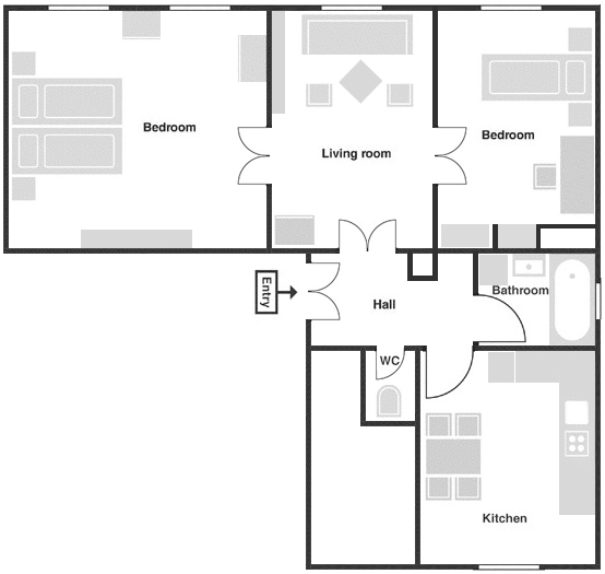 Floorplan of Apartment Konviktska
