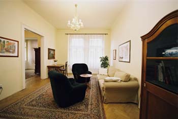 
Living room of Luzicka apartment, an apartment in Prague. Accommodation in Prague offered by Apartments in Prague, apartments in Prague.