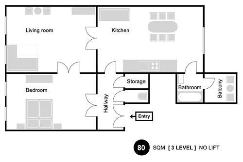 Floorplan of Apartment Obecní dvůr