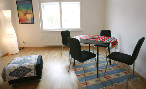 
Dining Room set with windows looking out to U Obecniho Dvur street. Offered by Apartaments in Prag.  Prague Hotel apartment accommodation is offered  by accommodation in Prague and apartments in Prague. This short-term apartment rental Accomodations is close to Prague’s Old Town Square and Obecni Dum and is in Stare Mesto and is offered by appartaments in Prague