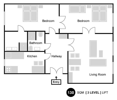 Floorplan of Apartment Obecní dvůr