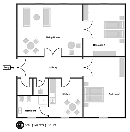 Floorplan of Apartment Spanelska 1