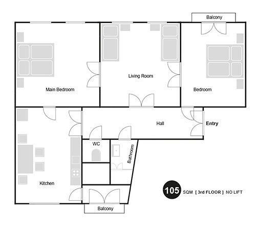 Floorplan of Apartment Ve Smečkách