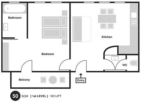 Floorplan of Apartment Vlasska 1