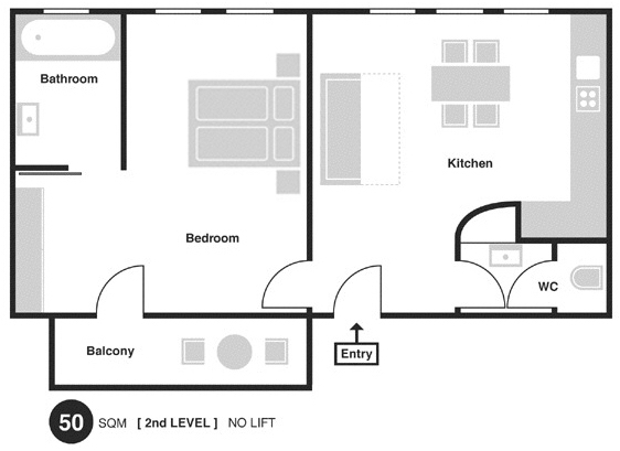Floorplan of Apartment Vlasska 5