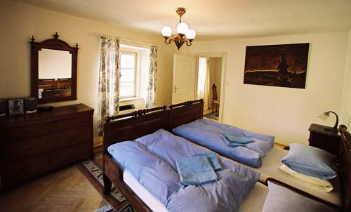 Bedroom of Vlasska 7. Vlasska 7, an apartment offered by Prague Accommodations, is close to Prague Castle and the Lesser Town Square.