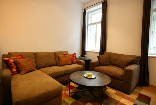 living room in Zborovska apartment, an apparatment in Prague. Apartment Zborovska is offered by Prague Accommodation and Apartments in Prague, is close to Prague’s Charles Bridge and Mala Strana. Also close by is the dancing building Accomodation in Prague is Appartament in Prag’s speciality