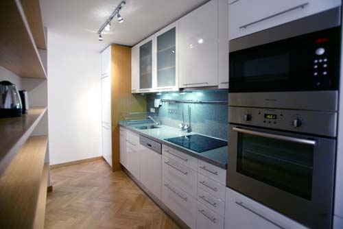 
kitchen in Residence Janska, appartment 4 an apparatment in Prague. Apartment 4 is offered by Prague Accommodation and Apartments in Prague, is close to Prague’s Charles Bridge and Malostranske Namesti being in Mala Strana
