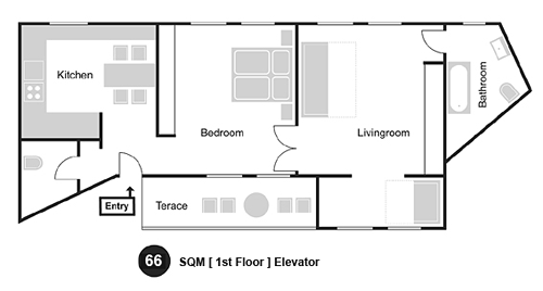 Floorplan of Apartment Janska 5