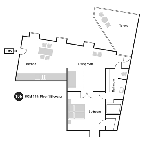 Floorplan of Apartment Janska 9