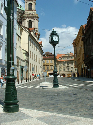 Ujezd Street in central Prague near Apartment in Prague’s Vlasska Apartments and Prokopska Apartment and Kampa Apartment. 