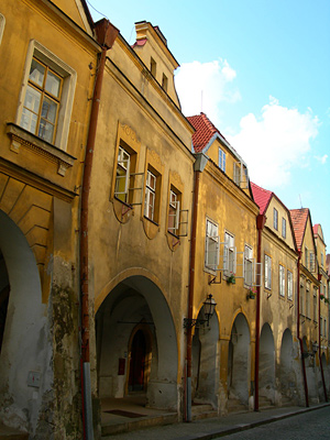 Old buildings line the city streets in the center of Prague, near all of Apartment in Prague’s apartments