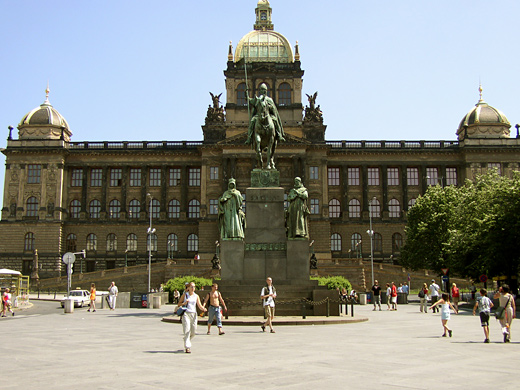Wenceslas Square and the National Museum near Olivova and Spanelska Apartments offered by Apartments in Prague.