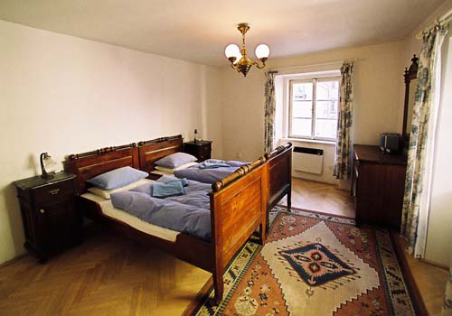 Bedroom of Vlasska 7. Vlasska 7, an apartment offered by Prague Accommodations, is close to Prague Castle and the Lesser Town Square.