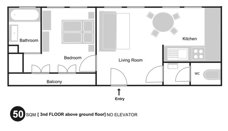 Floorplan of Apartment Vlasska 8