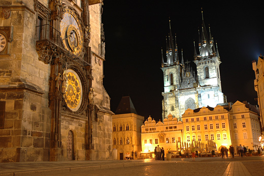 Prague’s Old Town square which is walking distance to many apartments offered by Apartments in Prague.